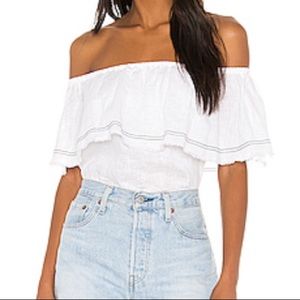 REVOLVE - white off the shoulder flowy top